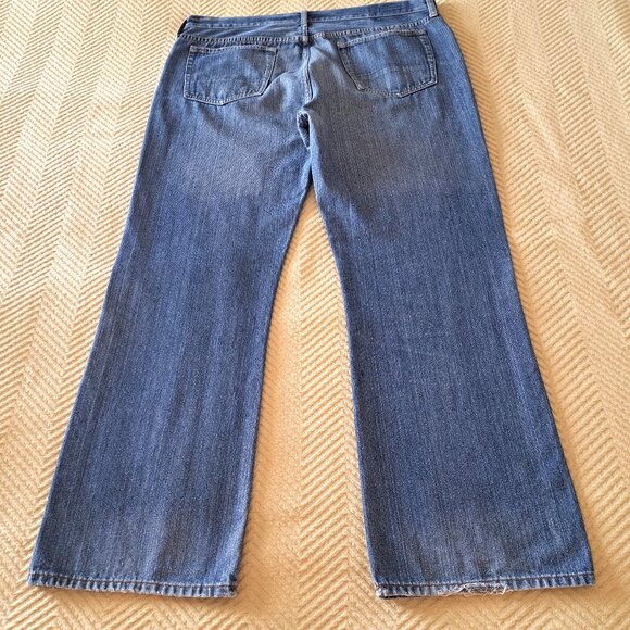Abercrombie & Fitch 1892 Button Fly Boot Distressed Jeans Vintage 36 X 32 - Picture 11 of 12
